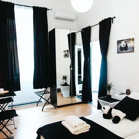 Apartment Black & White With A Gift Soft Panda Budapest