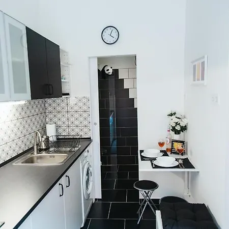 Black & White With A Gift Soft Panda Apartment