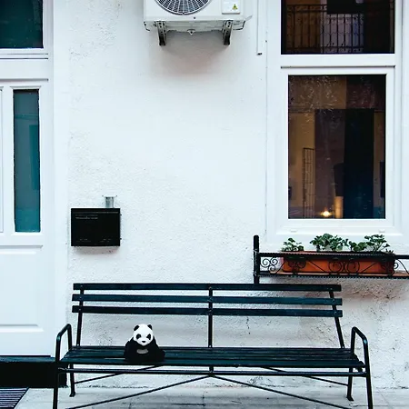 Apartment Black & White With A Gift Soft Panda Budapest
