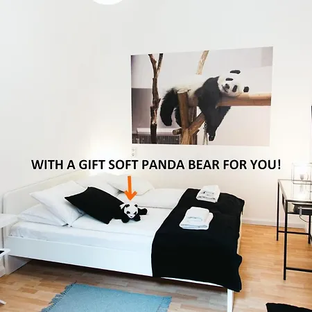 Black & White With A Gift Soft Panda * Budapest