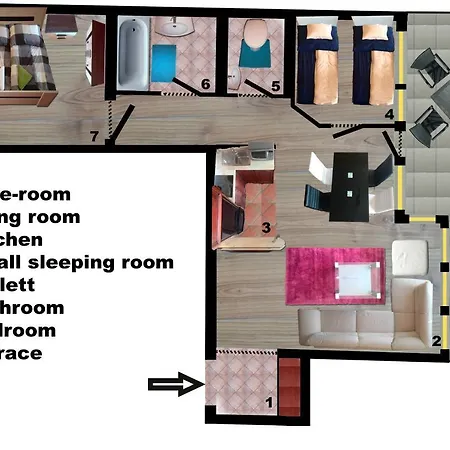 Merry&car - Huge Balcony + Living + 2br Apartment *