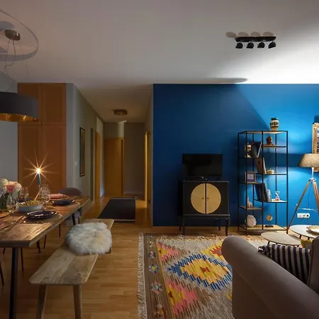 Stylish And Colorful With Balcony Apartment