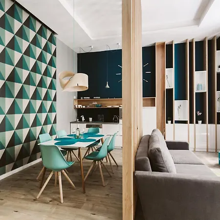 Turquoise Harmony In The Heart Of The Budapest