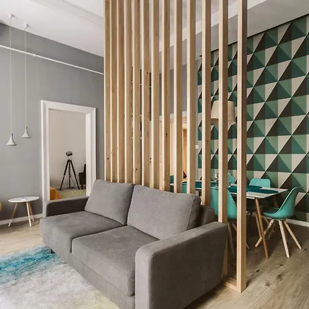 Turquoise Harmony In The Heart Of The Apartment