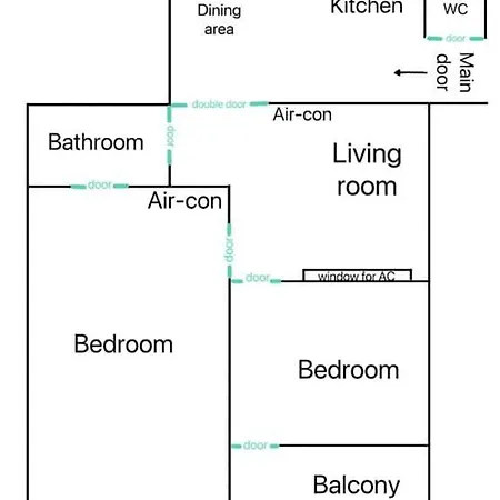 Apartment Comfort -2bedroom,central,balcony,elevator,ac Budapest