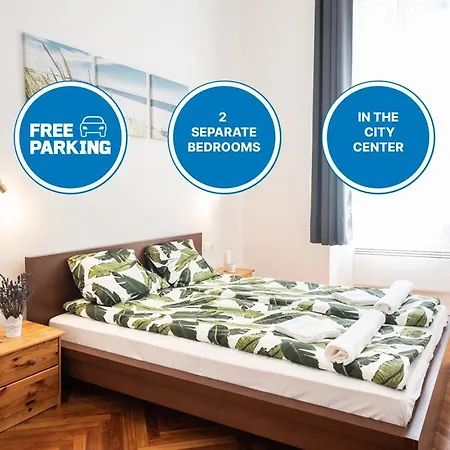 Free Parking - Dob50 Spacious - 2 Separate Bedroom, 5 People, Ac, Wifi Lägenhet *