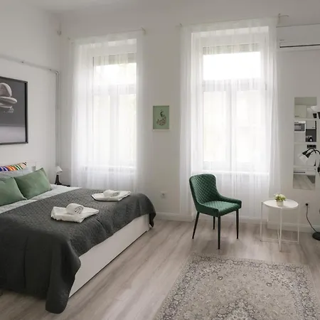 Beautiful Newly Refurbished Studio,fully Equipped Walking Distance To The Park Where Will Find The World Famous Szechenyi Thermal Bath Spa, Museums , And The Capital Circus , Ac, Smart Tv, High Speed Internet 아파트 *